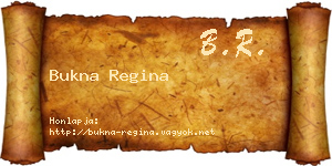 Bukna Regina névjegykártya